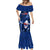 Samoa Rugby Mermaid Dress Manu Samoa Ula Fala Dabbing Ball Polynesian Blue Version LT14 - Polynesian Pride