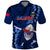 Samoa Rugby Polo Shirt Manu Samoa Ula Fala Dabbing Ball Polynesian Blue Version LT14 Blue - Polynesian Pride