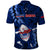 Samoa Rugby Polo Shirt Manu Samoa Ula Fala Dabbing Ball Polynesian Blue Version LT14 - Polynesian Pride