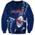 Samoa Rugby Sweatshirt Manu Samoa Ula Fala Dabbing Ball Polynesian Blue Version LT14 Unisex Blue - Polynesian Pride