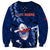 Samoa Rugby Sweatshirt Manu Samoa Ula Fala Dabbing Ball Polynesian Blue Version LT14 - Polynesian Pride