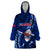 Samoa Rugby Wearable Blanket Hoodie Manu Samoa Ula Fala Dabbing Ball Polynesian Blue Version LT14 One Size Blue - Polynesian Pride