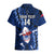 Custom Samoa Rugby Hawaiian Shirt Manu Samoa Ula Fala Dabbing Ball Polynesian Blue Version LT14 - Polynesian Pride