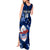 Custom Samoa Rugby Tank Maxi Dress Manu Samoa Ula Fala Dabbing Ball Polynesian Blue Version LT14 - Polynesian Pride