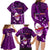 Samoa Rugby Family Matching Long Sleeve Bodycon Dress and Hawaiian Shirt Manu Samoa Ula Fala Dabbing Ball Polynesian Purple Version LT14 - Polynesian Pride