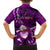 Samoa Rugby Family Matching Off Shoulder Long Sleeve Dress and Hawaiian Shirt Manu Samoa Ula Fala Dabbing Ball Polynesian Purple Version LT14 - Polynesian Pride