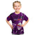 Samoa Rugby Kid T Shirt Manu Samoa Ula Fala Dabbing Ball Polynesian Purple Version LT14 Purple - Polynesian Pride