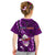 Samoa Rugby Kid T Shirt Manu Samoa Ula Fala Dabbing Ball Polynesian Purple Version LT14 - Polynesian Pride