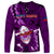 Samoa Rugby Long Sleeve Shirt Manu Samoa Ula Fala Dabbing Ball Polynesian Purple Version LT14 - Polynesian Pride