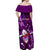 Samoa Rugby Off Shoulder Maxi Dress Manu Samoa Ula Fala Dabbing Ball Polynesian Purple Version LT14 - Polynesian Pride