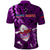 Samoa Rugby Polo Shirt Manu Samoa Ula Fala Dabbing Ball Polynesian Purple Version LT14 - Polynesian Pride