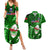 Samoa Rugby Couples Matching Summer Maxi Dress and Hawaiian Shirt Manu Samoa Ula Fala Dabbing Ball Polynesian Green Version LT14 Green - Polynesian Pride