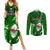 Samoa Rugby Couples Matching Summer Maxi Dress and Long Sleeve Button Shirts Manu Samoa Ula Fala Dabbing Ball Polynesian Green Version LT14 Green - Polynesian Pride