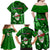 Samoa Rugby Family Matching Off Shoulder Long Sleeve Dress and Hawaiian Shirt Manu Samoa Ula Fala Dabbing Ball Polynesian Green Version LT14 - Polynesian Pride