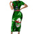 Samoa Rugby Family Matching Short Sleeve Bodycon Dress and Hawaiian Shirt Manu Samoa Ula Fala Dabbing Ball Polynesian Green Version LT14 - Polynesian Pride