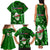 Samoa Rugby Family Matching Tank Maxi Dress and Hawaiian Shirt Manu Samoa Ula Fala Dabbing Ball Polynesian Green Version LT14 - Polynesian Pride