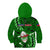 Samoa Rugby Kid Hoodie Manu Samoa Ula Fala Dabbing Ball Polynesian Green Version LT14 - Polynesian Pride