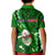 Samoa Rugby Kid Polo Shirt Manu Samoa Ula Fala Dabbing Ball Polynesian Green Version LT14 - Polynesian Pride