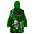 Samoa Rugby Wearable Blanket Hoodie Manu Samoa Ula Fala Dabbing Ball Polynesian Green Version LT14 - Polynesian Pride