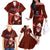 Samoa Rugby Family Matching Off Shoulder Long Sleeve Dress and Hawaiian Shirt Manu Samoa Ula Fala Dabbing Ball Polynesian Red Version LT14 Red - Polynesian Pride