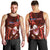 Samoa Rugby Men Tank Top Manu Samoa Ula Fala Dabbing Ball Polynesian Red Version LT14 - Polynesian Pride