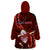 Samoa Rugby Wearable Blanket Hoodie Manu Samoa Ula Fala Dabbing Ball Polynesian Red Version LT14 - Polynesian Pride