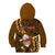 Samoa Rugby Kid Hoodie Manu Samoa Ula Fala Dabbing Ball Polynesian Gold Version LT14 - Polynesian Pride