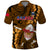 Samoa Rugby Polo Shirt Manu Samoa Ula Fala Dabbing Ball Polynesian Gold Version LT14 Gold - Polynesian Pride