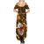 Samoa Rugby Summer Maxi Dress Manu Samoa Ula Fala Dabbing Ball Polynesian Gold Version LT14 - Polynesian Pride