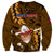 Samoa Rugby Sweatshirt Manu Samoa Ula Fala Dabbing Ball Polynesian Gold Version LT14 - Polynesian Pride