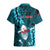 Samoa Rugby Hawaiian Shirt Manu Samoa Ula Fala Dabbing Ball Polynesian Turquoise Version LT14 - Polynesian Pride