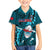 Samoa Rugby Kid Hawaiian Shirt Manu Samoa Ula Fala Dabbing Ball Polynesian Turquoise Version LT14 - Polynesian Pride