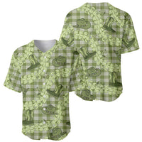 Lime Palaka Hawaii Cowboy Baseball Jersey Puakenikeni Lei Paniolo Papale Seamless Vibes LT14 - Polynesian Pride