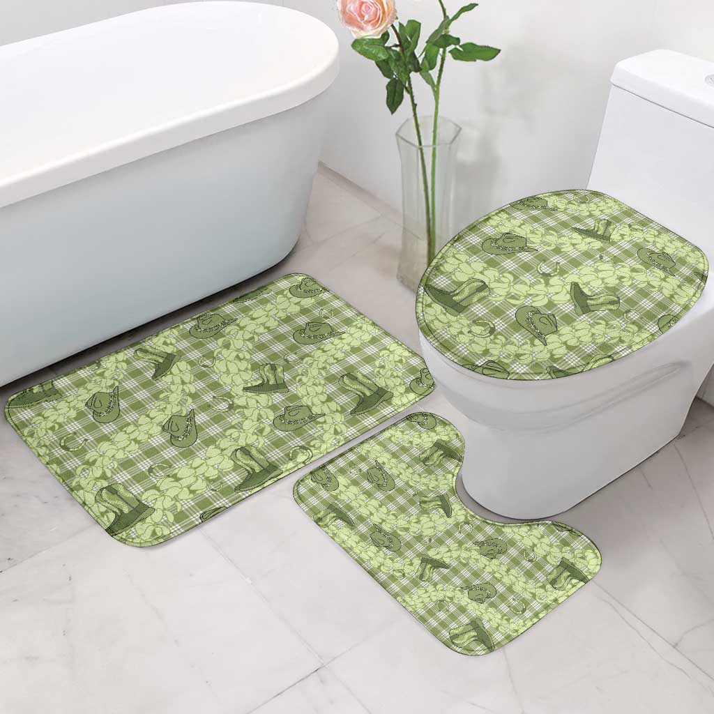 Lime Palaka Hawaii Cowboy Bathroom Set Puakenikeni Lei Paniolo Papale Seamless Vibes LT14 - Polynesian Pride