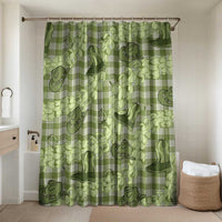 Lime Palaka Hawaii Cowboy Bathroom Set Puakenikeni Lei Paniolo Papale Seamless Vibes LT14 Shower Curtain Only Lime - Polynesian Pride