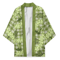 Lime Palaka Hawaii Cowboy Kimono Puakenikeni Lei Paniolo Papale Seamless Vibes LT14 Unisex Lime - Polynesian Pride