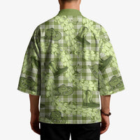 Lime Palaka Hawaii Cowboy Kimono Puakenikeni Lei Paniolo Papale Seamless Vibes LT14 - Polynesian Pride