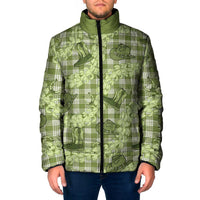 Lime Palaka Hawaii Cowboy Padded Jacket Puakenikeni Lei Paniolo Papale Seamless Vibes LT14 Men Lime - Polynesian Pride