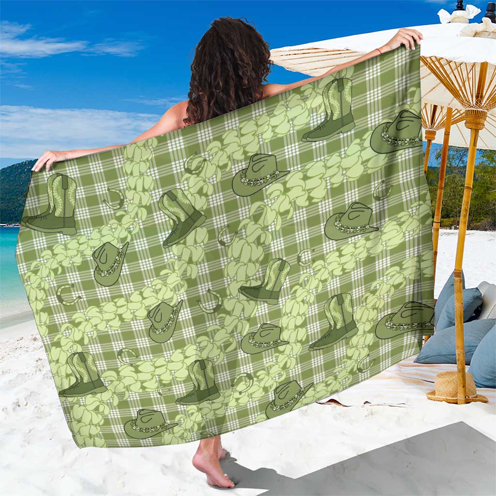 Lime Palaka Hawaii Cowboy Sarong Puakenikeni Lei Paniolo Papale Seamless Vibes LT14 One Size 44 x 66 inches Lime - Polynesian Pride