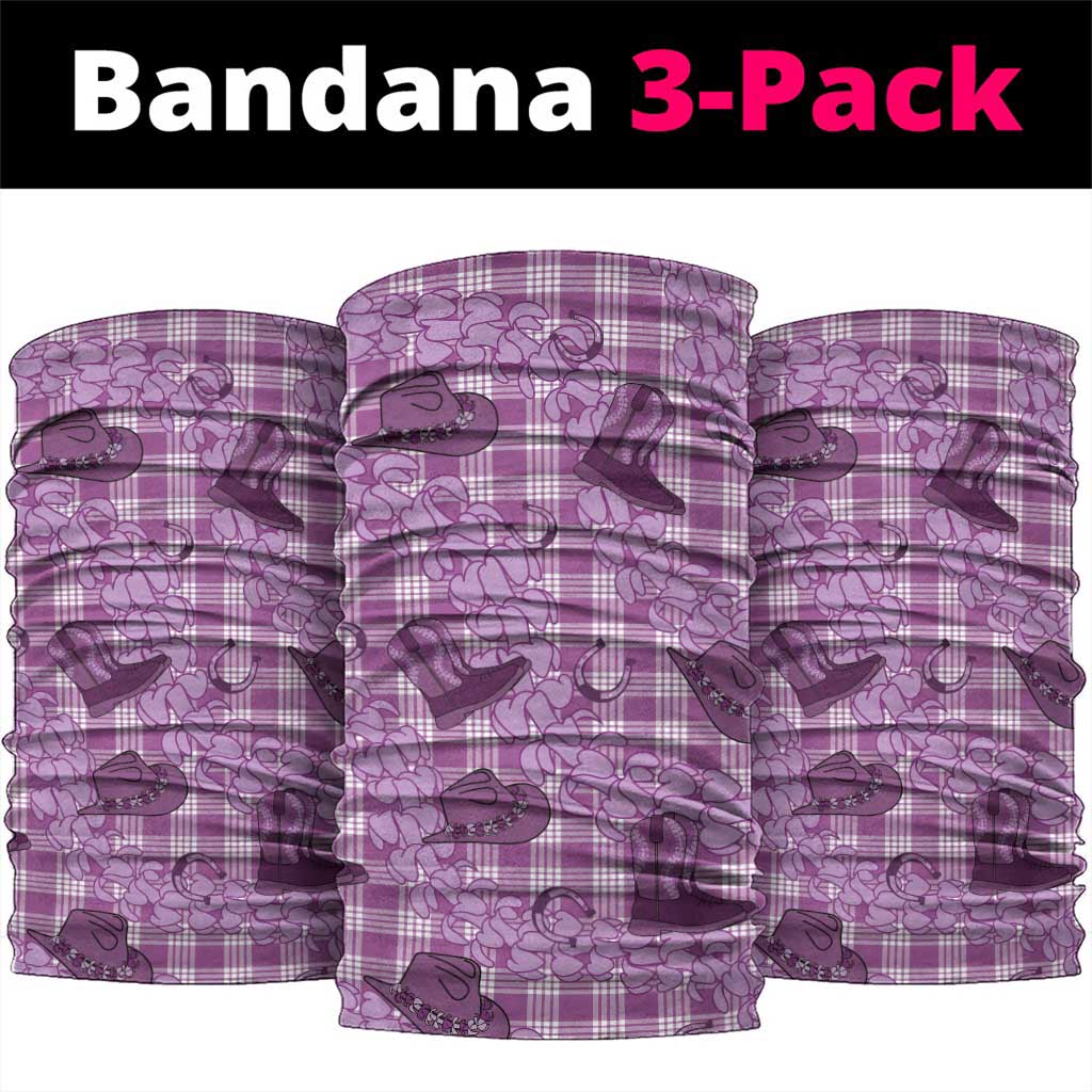 Purple Palaka Hawaii Cowboy Neck Gaiter Puakenikeni Lei Paniolo Papale Seamless Vibes LT14 package One Size: 25*50cm Purple - Polynesian Pride
