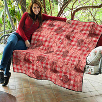 Red Palaka Hawaii Cowboy Quilt Puakenikeni Lei Paniolo Papale Seamless Vibes LT14 - Polynesian Pride