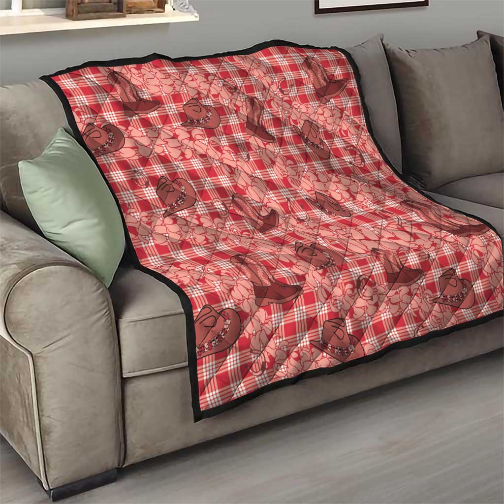 Red Palaka Hawaii Cowboy Quilt Puakenikeni Lei Paniolo Papale Seamless Vibes LT14 - Polynesian Pride