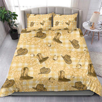 Yellow Palaka Hawaii Cowboy Bedding Set Puakenikeni Lei Paniolo Papale Seamless Vibes LT14 - Polynesian Pride