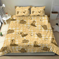 Yellow Palaka Hawaii Cowboy Bedding Set Puakenikeni Lei Paniolo Papale Seamless Vibes LT14 - Polynesian Pride