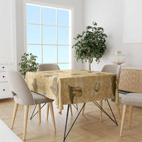 Yellow Palaka Hawaii Cowboy Tablecloth Puakenikeni Lei Paniolo Papale Seamless Vibes LT14 - Polynesian Pride