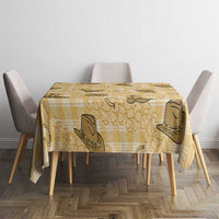 Yellow Palaka Hawaii Cowboy Tablecloth Puakenikeni Lei Paniolo Papale Seamless Vibes LT14 - Polynesian Pride