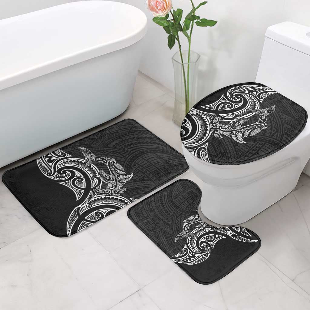 New Zealand Hammerhead Shark Bathroom Set Maori Haehae Mangopare Black LT14 - Polynesian Pride