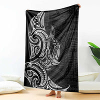 New Zealand Hammerhead Shark Blanket Maori Haehae Mangopare Black LT14 - Polynesian Pride