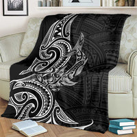 New Zealand Hammerhead Shark Blanket Maori Haehae Mangopare Black LT14 - Polynesian Pride