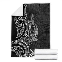 New Zealand Hammerhead Shark Blanket Maori Haehae Mangopare Black LT14 - Polynesian Pride
